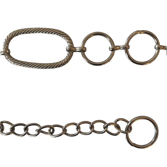 Sold Depop Vintage Y2K Silvertone Oval Chain Belt - Picture 2 of 4
